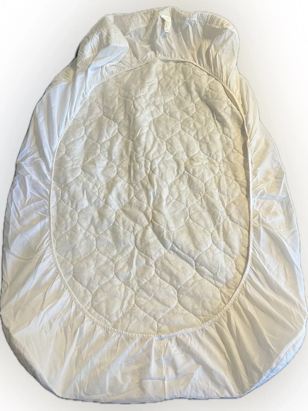 💥 Gerber Quilted White Fitted Mattress Pad Protector Crib Bedding